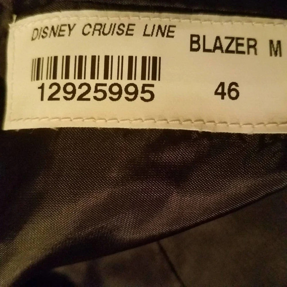 Disney Cruise Line Cast Member Blazer Black Rare - Picture 7 of 8
